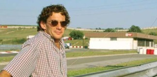 Ayrton Senna in Hungaroring in 1993