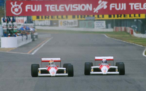 Ayrton Senna and Alain Prost