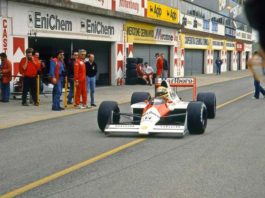Ayrton Senna in Imola in 1989