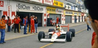 Ayrton Senna in Imola in 1989