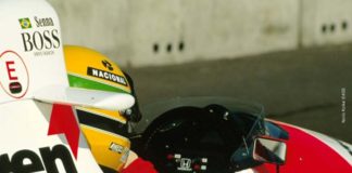 Ayrton Senna in cocpit