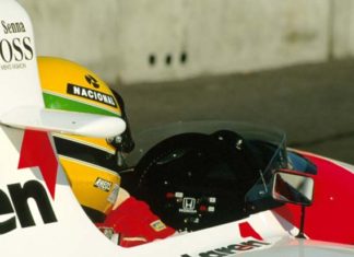 Ayrton Senna in cocpit