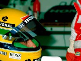 Ayrton Senna in his McLaren cocpit in 1990