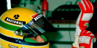 Ayrton Senna in his McLaren cocpit in 1990
