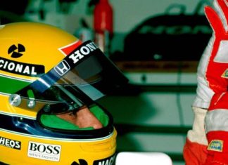 Ayrton Senna in his McLaren cocpit in 1990