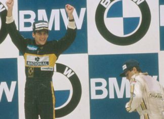 Ayrton Senna in Portugal in 1985