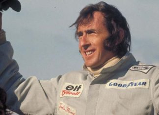 Jackie Stewart on podium