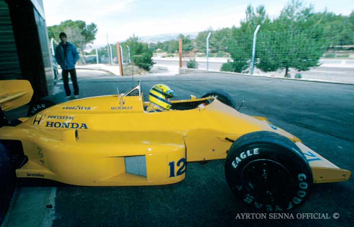 Ayrton Senna in France in 1987