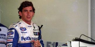 Ayrton Senna at Interlagos in 1994