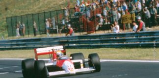 Ayrton Senna at Hungaroring in 1988