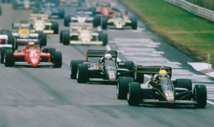 Ayrton Senna at Imola in 1985