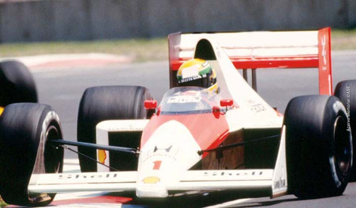 Senna in Mexico in 1989