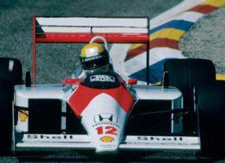Ayrton Senna in France in 1988