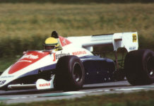 Ayrton Senna in Austria in 1984