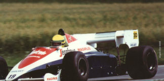 Ayrton Senna in Austria in 1984