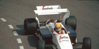 Ayrton Senna in Monaco in 1984