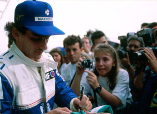 Ayrton Senna at Interlagos in 1994
