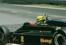 Ayrton Senna at Spa 1986