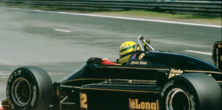 Ayrton Senna at Spa 1986