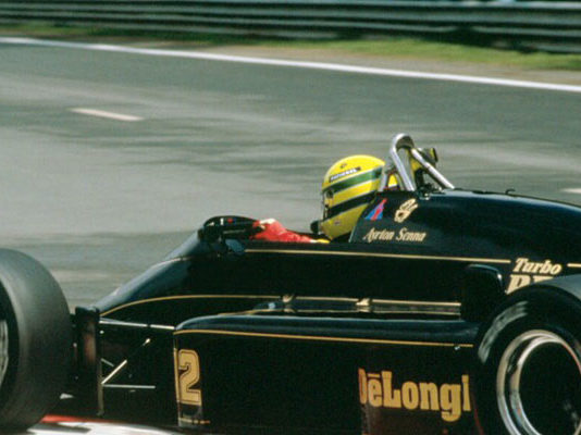 Ayrton Senna at Spa 1986